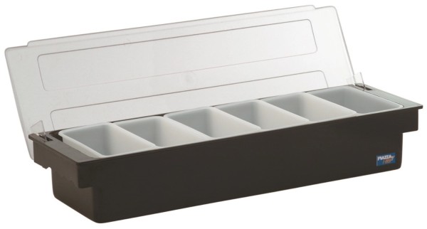 Zutatenbox Kunststoff mit 6 Behälter 45x15x9cm