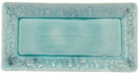 Madeira Platte rechteckig 33.5x17.5cm 2.7cm blau