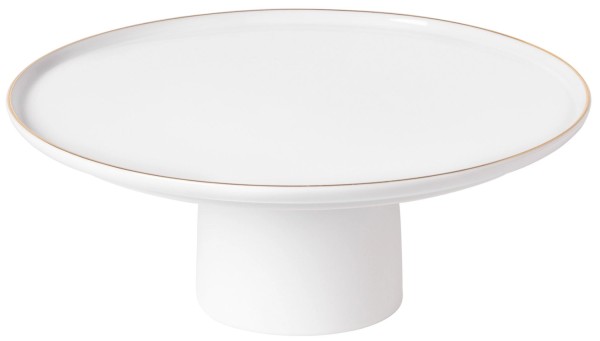 Resonance Platte mit Fuss Goldrand D27.2 H10.4cm weissgold