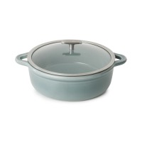 Bombance Induktionskasserolle D29cm wolkengrau Glasdeckel