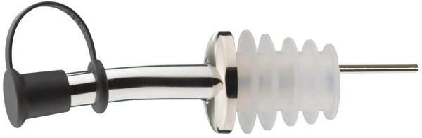 12er Flaschenausgiesser 18/10 mit Silikonkork mit Käppchen