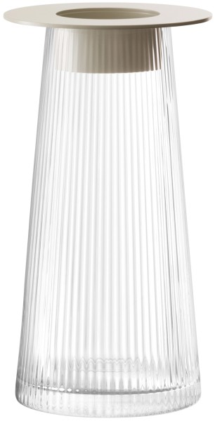 Beacon Windlicht / Vase H30cm clear concrete grey