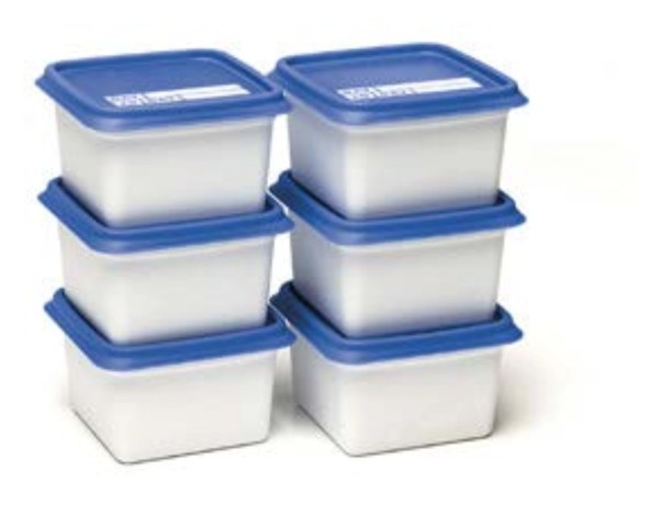 Alaska 6Stk. Gefrierbox 200ml Cobalt Blue