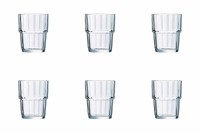 6er Set Norvege Trinkglas stapelbar 0.25lt