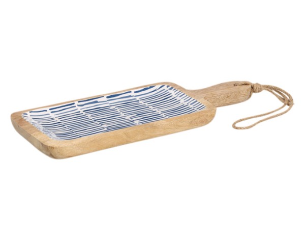 Servierbrett blau 38x15x2.5