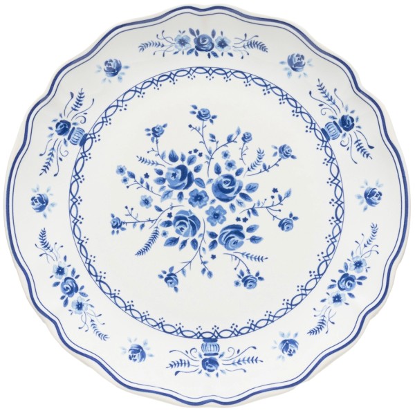 Vila Teller D21cm H2.5cm weiss blau