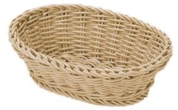 Korb oval, h-beige, 25x17x8,5cm