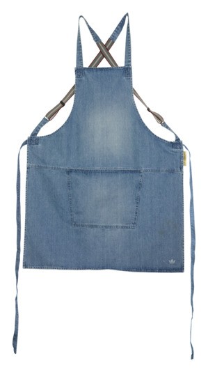 Schürze Hosenträger wash. blue