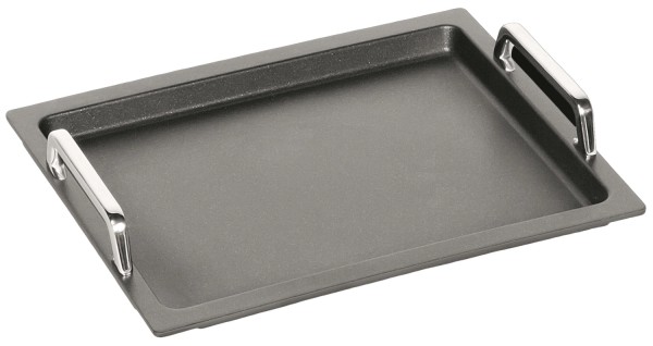 Bratplatte Induktion GN 1/2, H2cm mit Griffen