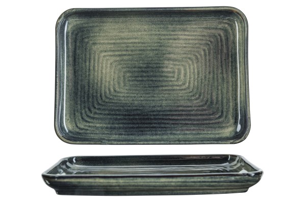 Mendoza Teller, grün-blau, 25.5x18x2.7cm