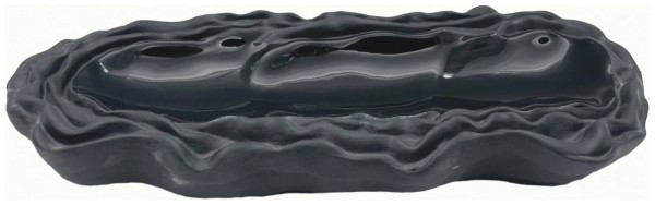 Terra black Platte 29x11cm H4cm weiss