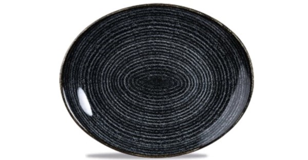 S.P. Homespun Charcoal Black Teller oval coupe 27x22.9cm