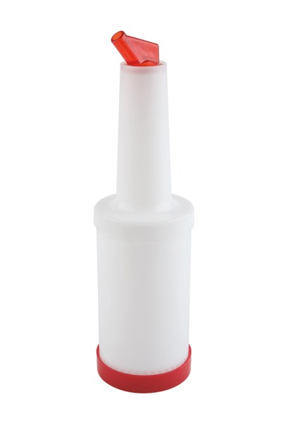 Dosier und Vorratsflasche rot, Inhalt 1lt., Kunststoff PP