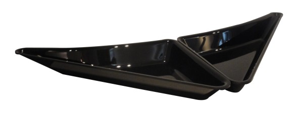 2er Set Schüssel dreieckig links/rechts 53x30x8cm schwarz