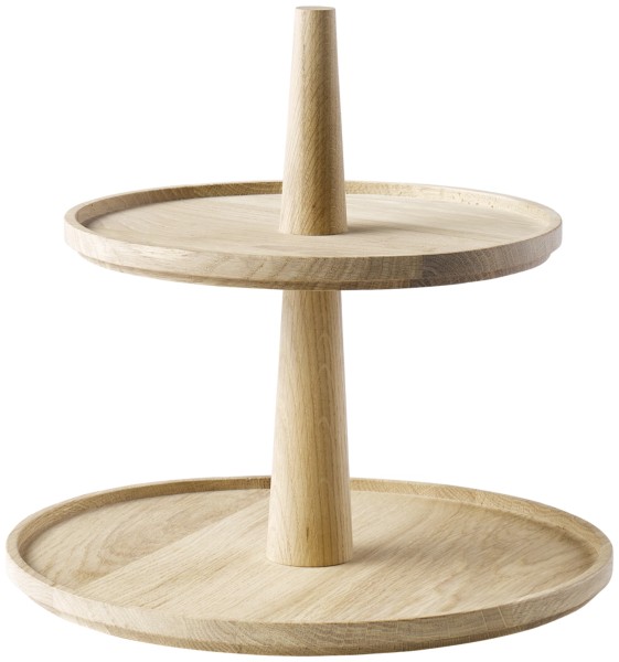 Valo Etagère 2 stufig, D30cm H28cm Eichenholz
