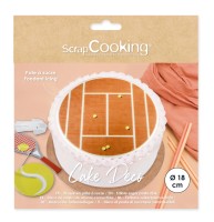 Tortenaufleger essbar aus Zuckerpapier Tennis D18cm