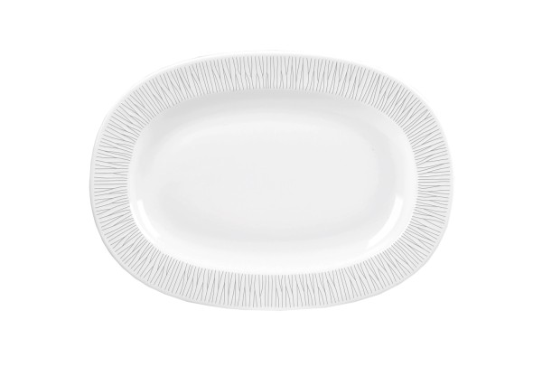 Bamboo White Platte oval 33cm