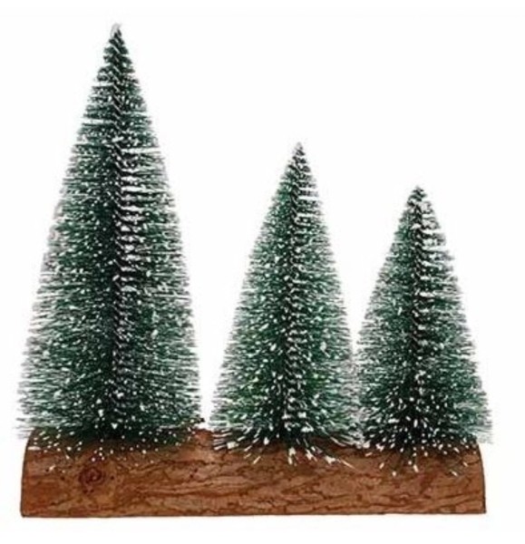 Tischdeko Weihnachtsbäume auf Stamm 21x5.5x19cm