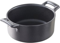 Auflaufform rund, Ø12cm, gusseisen-optik