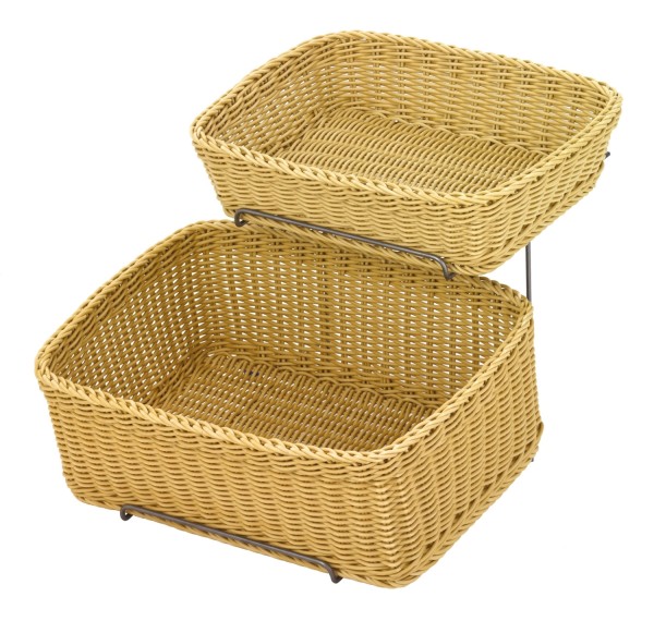 Drahtständer Buffet eckig 2-fach, lose, 25x49x28cm