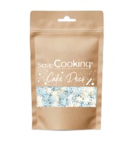 Zuckerstreusel Schneeflocken weiss blau 50g