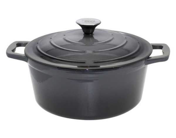 Bräter Gusseisen grau ø 26 cm