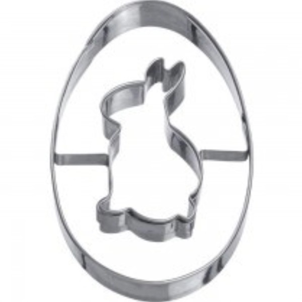 Ausstechform Osterei mit Hase, 8cm