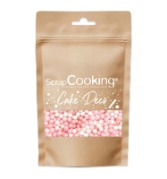 Zuckerstreusel Perlen weiss rosa 55g