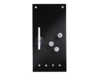 Memobord m. Haken Glas schwarz