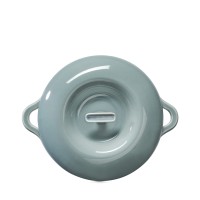 Bombance Porzellandeckel für Kasserolle D29cm wolkengrau