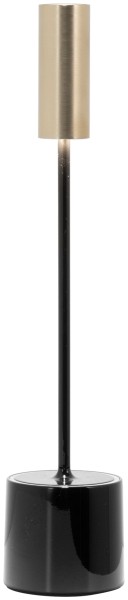 Carolina Tischlampe schwarz/messing 6x28.6 cm