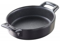 Crème Brûlée oval, 12.5x11.5x2.8 cm, Gusseisen-Optik