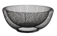 Drahtkorb WIRE D31cm H14cm schwarz