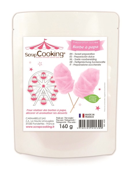 Fertigmischung Zuckerwatte Bonbongeschmack rosa 160g