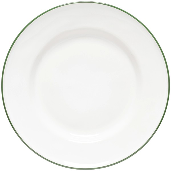 Beja Salat- u. Dessertteller D22.6cm H3.3cm weiss-grün