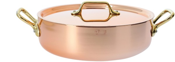 INOCUIVRE Bratentopf tief Kupfer/Edelst. D:28cm Deckel
