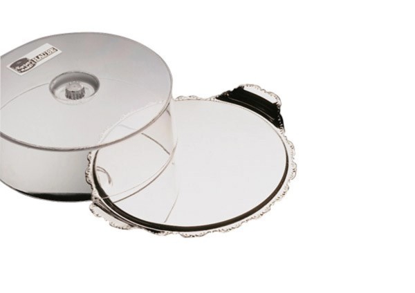 2-tlg. Tortenplatte Barock, Platte mit Haube