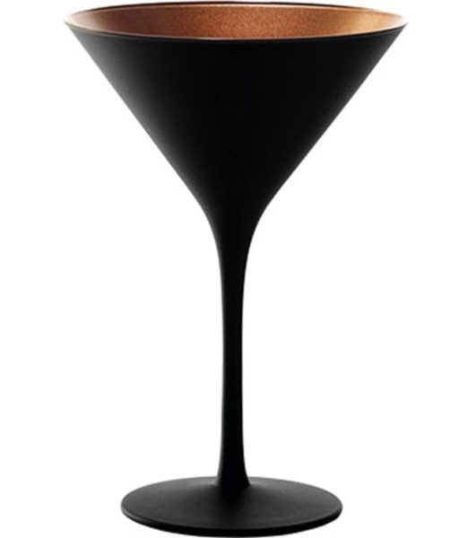 6er Set Elements Cocktailschale 240ml schwarz/bronze