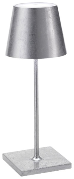 Poldina Pro mini Tischlampe 11x30cm silver leaf