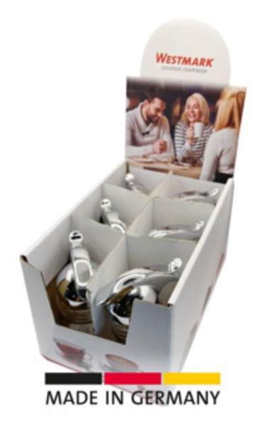 Display mit 6 Stk. Sahnespender Paris-Chrome