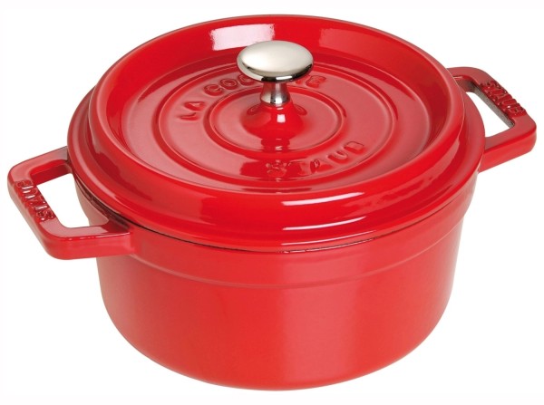 Cocotte 30cm, rund, Kirsch-Rot, Gusseisen 8.35l