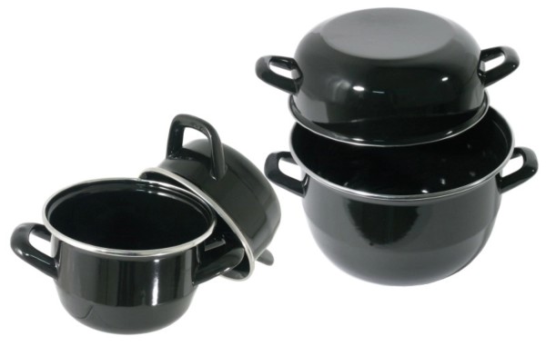 Muscheltopf 20 cm, emailliert