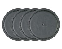 Untersetzer Leder 4St black