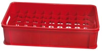 Gläserkasten 50 Fächer, rot