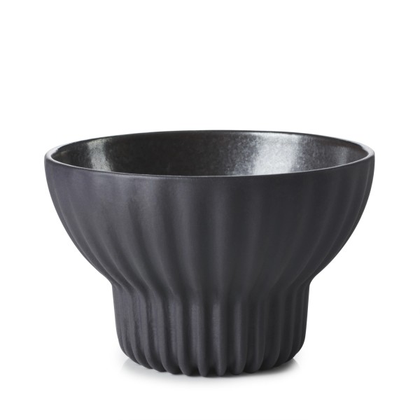 Tee Schale Black Smooth Dark Metal H:6.2cm, Ø9.2cm, 13.5cl