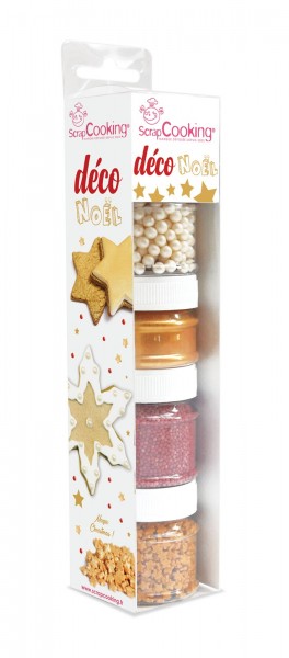 Dekoset "Weihnachten", 3x Dekozucker 1x Dekopuder