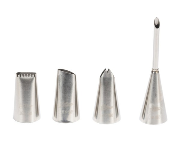 Spritztüllen Set Inox 4-teilig