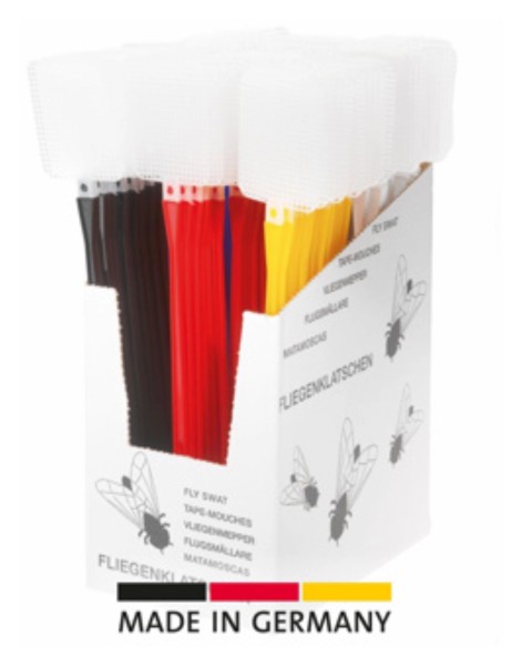 Display mit 100 Stk. Fliegenklatschen