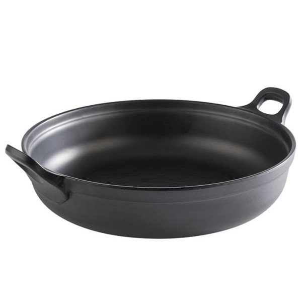 Schale PADELLA D28cm H9cm Melamin schwarz
