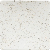 Pottery Unique white Teller halbtief quadratisch coupe 12cm